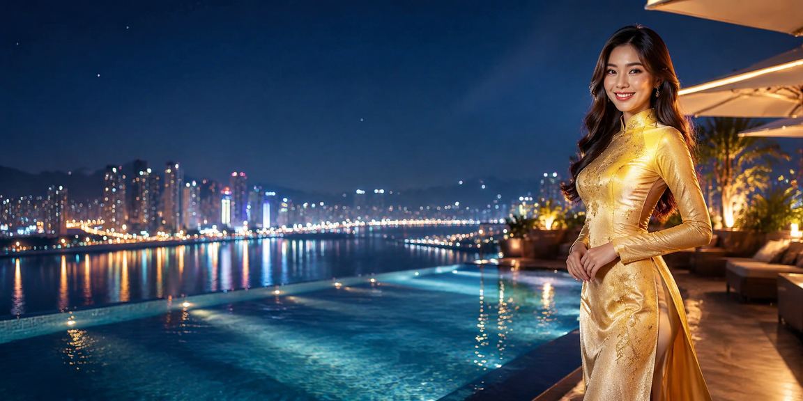 Người chơi xổ số và keno tại Nha Trang với trang phục áo dài, trải nghiệm 949 trên điện thoại